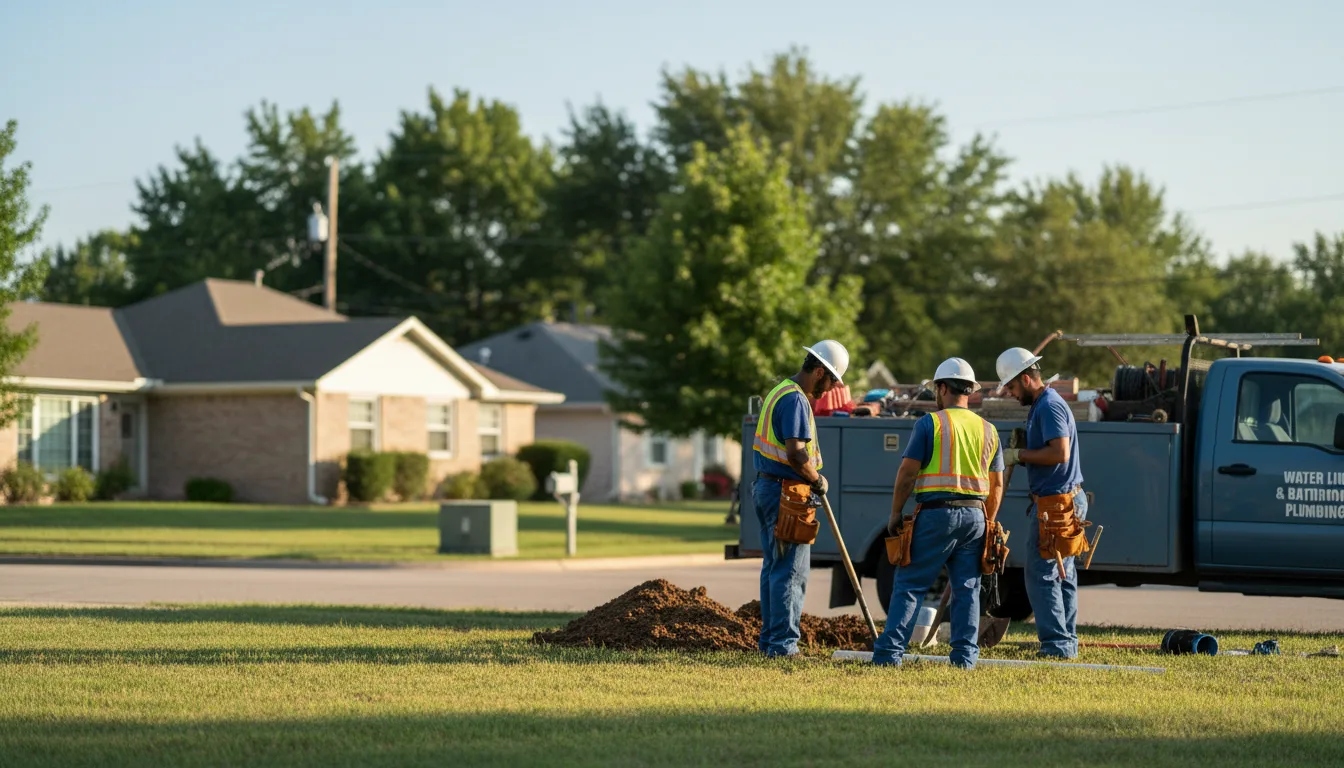 Residential water line and bathroom plumbing service in Yelm, WA